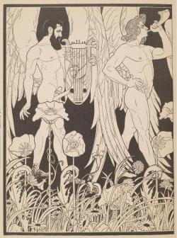 monsieurlabette:  Illustration by Ephraim Mose Lilien (1906)  Great linework&hellip;need to find some Ricketts &amp; Shannon to complement it..