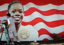 fearfullymade-locs:  gradientlair:  There’s a new mural of Gabby Douglas outside of a sports bar in her hometown of Virigina Beach. I am not going to cry. I am not going to cry. I am not going to cry…that much… My heart sings. (photo via Associated