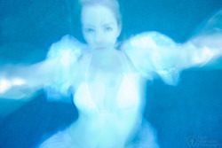 I&rsquo;ve made no secret about trying to explore the boundaries of what is capable through the physics of photography lately. Today I experimented with movement, artificial lighting, and the use of a model all while underwater. We used filters, tinting,