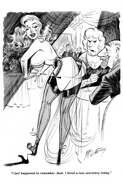    Burlesk cartoon by Bill Ward..   aka. “McCartney” From the pages of the November ‘57 issue of ‘MODERN MAN’ magazine..   