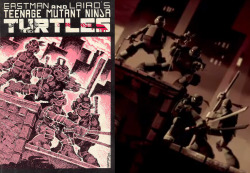 So I think it&rsquo;s really cool that the new Teenage Mutant Ninja Turtles opening has the turtles pose in the same way as they do on the cover of the first TMNT comic.