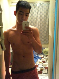 flowingpassion:  red boxers asian guy 