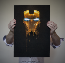 firiona:  samspratt:  GILDED BLACK EDITION PRINT GIVEAWAY AND PRINT SALE! This is the 1st signed print of my Iron Man piece, “Gilded” (Black Edition). I’d like to give it to one of you. Just reblog the image and I’ll select a winner at random