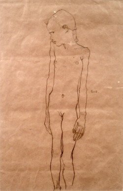 exitnetwork:  Egon Schiele, ‘Nude Girl Standing’, 1910 
