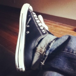 Leather #Chucks #Converse #Chucktalyor (Taken With Instagram At Marquis Downtown