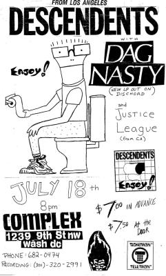 oldpunkflyers:  Descendents, Dag Nasty, Justice League @ The