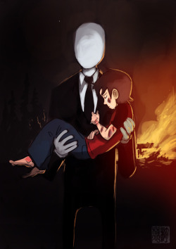 candycoats:  slenderman-is-watching-you:  uninhibitedandunrepentant:  that-slenderman:  yumegawa:  The child wakes up, expecting to see a familiar face of terror before him, but what he sees is a white emptiness, gently carrying him away from the burning