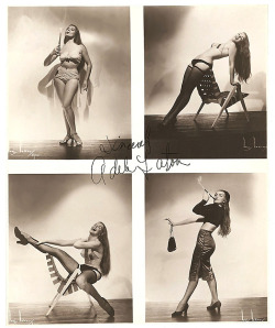 Signed vintage 50’s-era composite promo photo of Adele Latour..