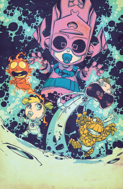danhacker:  Skottie Young’s Marvel NOW! Baby Variant Covers Following the success of the Avengers Vs X-Men baby variant cover comissioned by Midtown Comics and the A Babies Vs X-Babies comic that inspired these covers, Marvel has Skottie Young doing