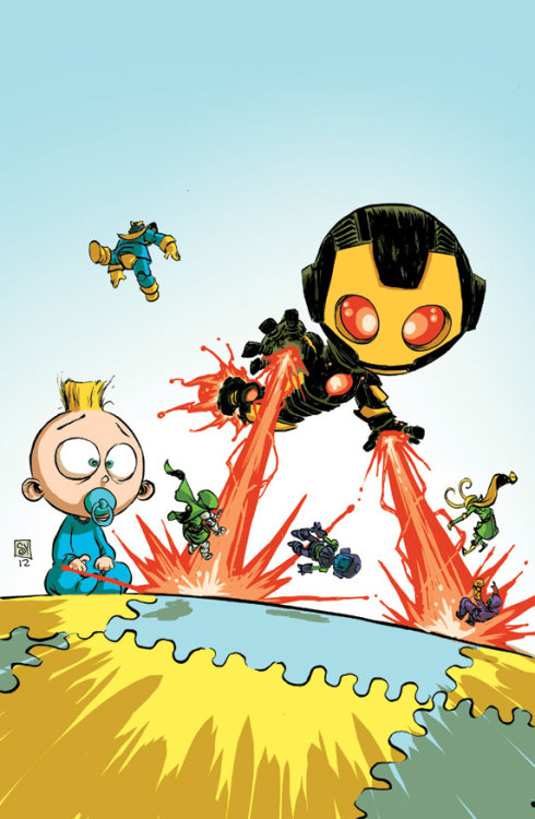 danhacker:  Skottie Young’s Marvel NOW! Baby Variant Covers Following the success of the Avengers Vs X-Men baby variant cover comissioned by Midtown Comics and the A Babies Vs X-Babies comic that inspired these covers, Marvel has Skottie Young doing