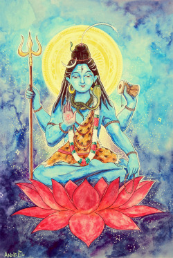solcreative:  Destruction, Shiva by Annelie Solis Lord Shiva is the destroyer at the end of the cycle; the dissolving force in life. But He dissolves in order to create, since death is the medium for rebirth into a new life. So the opposites of life and