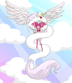 sharpiehero:  Pegasus and Chibi Riffin on Lady and Pebbles, the awesome Adventure Time episode a week ago which totally inspired this. I must admit that slowly I’ve begun to really really love Bubblegum as she’s grown and developed. Maybe it’s because