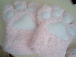aww :3 kitty paw mittens 