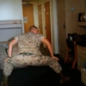lunion-fait-la-force:  moonblossom:  kisskissbigbang:  annaomgz:   Never scroll past a twerking soldier. Thank you for serving our country with your brave booty.  Officer Booty reporting for duty.   Call of Booty  Call of Booty: Back Dat Ass Ops.  Forever