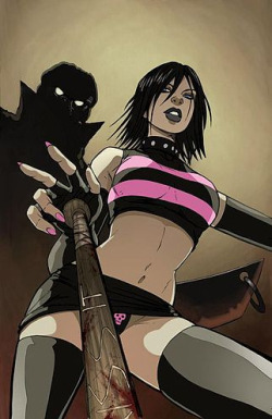 This is Cassie Hack from the comic book Hack/Slash,