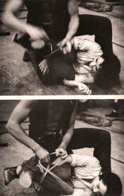 mymouthistaped:  Elizabeth Taylor being hogtied