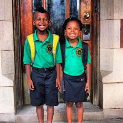 Ready for the 1st day of school. #thejrz #instaphoto #family #school #BettyShabazz #uniform  (Taken with Instagram)