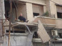 Syrian man drinking tea after his house was bombed   Not giving a damn&hellip;