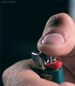 donsway:  Lighter being lit in slow motion closeup (HD)  