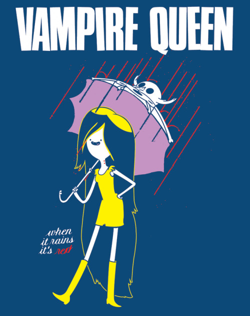 postlopez:  Vampire Queen by Mike Lopez Jawbreaker references are neat. Made this for fun and submitted it to the Adventure Time t-shirt contest. I’ll post when it’s up for voting! 