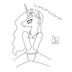 Celestia in Lingerie / 30 minute art challenge well first off, i would like to say that even though i made a post that art output will decrease, i still picked up a few followers randomly. So thank you to askbananapie, pagebreaker, and polote40 for follow