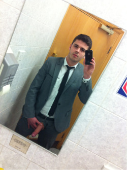 lovemanfur:  biblogdude:  Love it when you go to the toilets and a dude pulls his cock out!  Sexy and classy!!