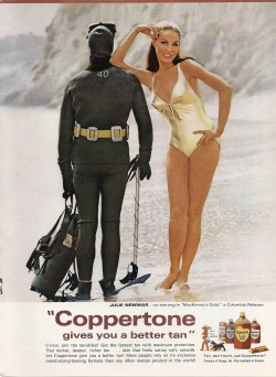 Julie Newmar, Coppertone Vintage Ad, Playboy, June 1968 Original print available at: https://www.etsy.com/listing/108220409/vintage-coppertone-advertisement-w-julie