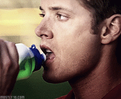 pineappledean:  nerdylittledude:  #you drink that water #son of a bitch    Princesoftheworld  So i went on google to find the gif of cas drinking water. Instead I found this.  