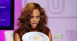 tyra hoovering up a cookie. lol. idk it was funny in my head