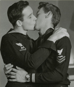  Two Sailors Ca. 1940-1945. An Image Featured In The “Love And War” Exhibit At