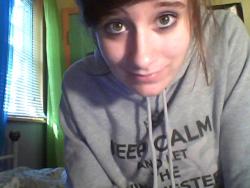 sweatshirt says &lsquo;keep calm and let the winchesters handle it&rsquo; if you were wondering. asfdjgfjhkg