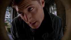 this-face-of-mine:  Even Jensen looks awkward when viewed through a fisheye lens. Our mission is simple: to bring all the ridiculous faces the Supernatural cast has ever made to the light. Submit to This Face Of Mine.  Join our cause today, and help