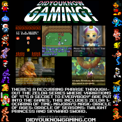 didyouknowgaming:  The Legend of Zelda. 
