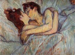 endoskeletonstudios:  arthistoryx:  The Kiss, 1892Tolouse Lautrec   My favourite drawing  by one of my favourite artists. 