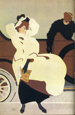 silentcuriosity:  A vintage advertisements image showing Edwardian lady and motorcar. 