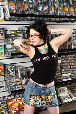 brightestblackestnight:  Comic Shop by ~Gameslut  Gamer girl or gamer slut or just slut??