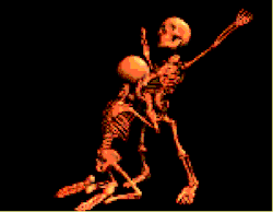 theworldisconfused:  Two skeletons kissing. The thing is, you wouldn’t even know what race they were, if they were fat or skinny, if they were men or women. If people saw each other as just people, then people could love freely. Too many people are