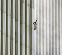 prints:  The Falling Man is a photograph taken by Associated Press photographer Richard Drew, of a man falling from the North Tower of the World Trade Center during the September 11 attacks in New York City. The subject of the image—whose identity