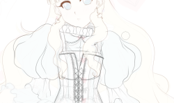 Alice WIP, gosh I can&rsquo;t get over how CUTE she is! Still working on the design for the corset!  