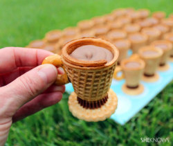 cakeapothecary:  Remember that scene in Willy Wonka and the Chocolate Factory where he drinks the tea and then eats the cup? Well, here’s a step-by-step guide to making your own deliciously edible cup-and-saucers. Click the pic! (via Edible teacup cookies