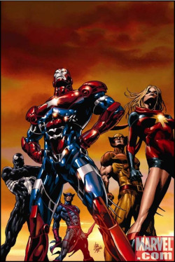 Dark Avengers: Iron Patriot-Norman Osborn Ms.Marvel-Moonstone SpiderMan-Venom Hawkeye-Bullseye Wolverine-Daken Captain Marvel-Marvel Boy Ares The Sentry