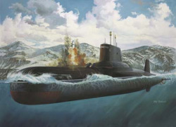 A Typhoon Class Submarine From The Dissolute Soviet Union. Record Holding Sub Of