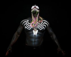 svalts:  Venom Body Paint Painted by Georgette (Devious Body Art) Facebook | Website (Via: herochan) 