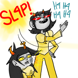 i will be unspeakably disappointed in you if you forgot that one time terezi slapped vriska right after she awoke on prospit. 