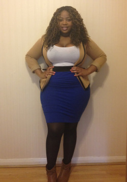 iloveblackbbw:  pearhub:  More like this: #bbw #wide hips #skirt  Thick hottie  Sweet