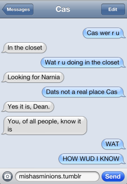mishasminions:  TEXTS FROM CASCas looks for