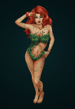 saltandguns:  Poison Ivy. I’m not really satisfied with this right now. I’ll probably work more on it later today. 