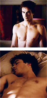 dirtywithdamon:         Damon Salvatore + naked     i want to look at this everyday for the rest of my miserable life    