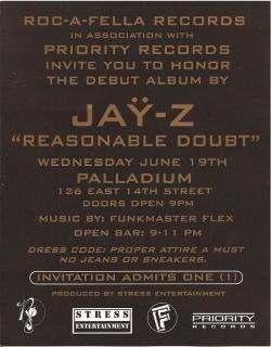 Reasonable Doubt Release Party - Palladium, NYC (6/19/96)
