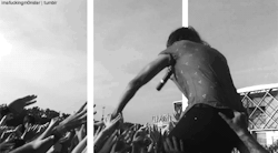 sirens-abovehell:  deadmemories98: imafuckingm0nster: Vic Fuentes Photogif  Just look at him.. He’s doing what he does while someone just grabs his ass and keeps their hand there. 